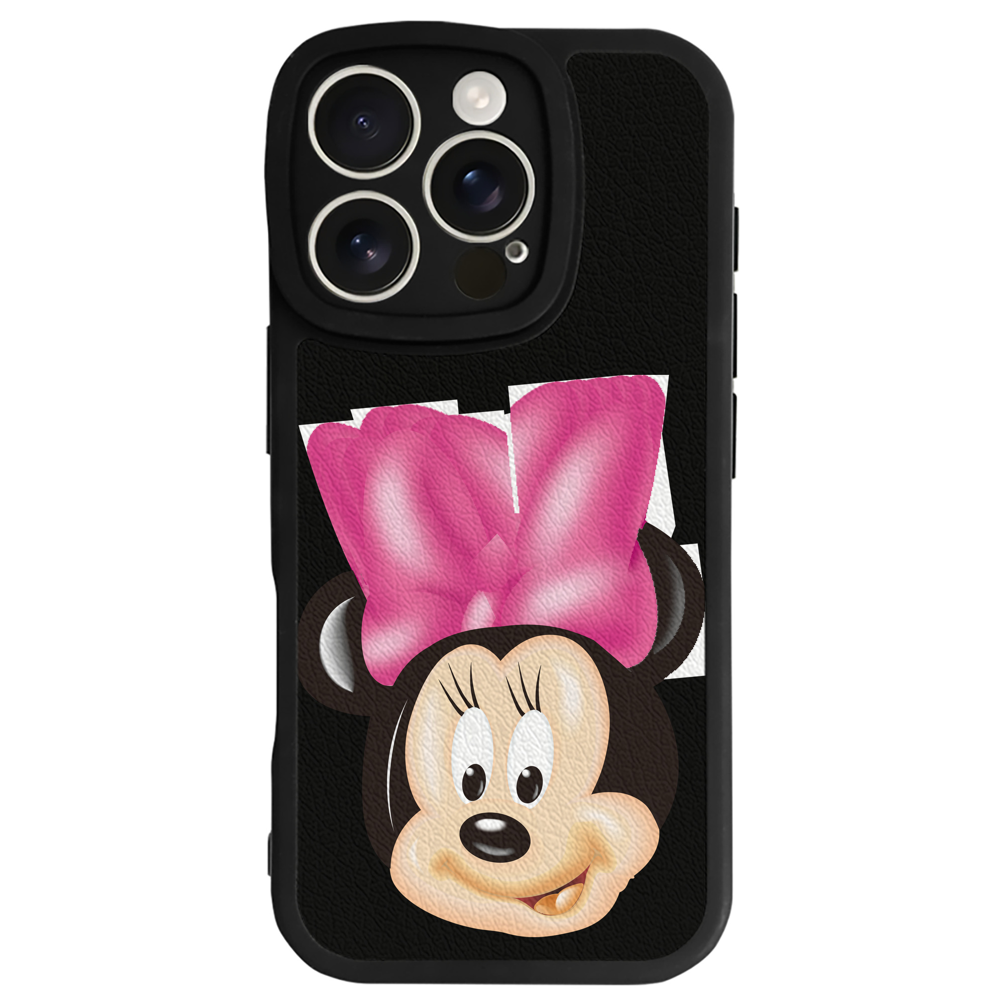 （画像用） ミッキーマウス Mickey Mouse 【iPhone 16シリーズ対応】シリコンスマホケース（レザー調） 材質：シリコン